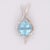 2020s 7.8Ct Santa Maria Aquamarine Pendant With Natural Diamonds Accents: 14k Gold For Sale - Image 5 of 8