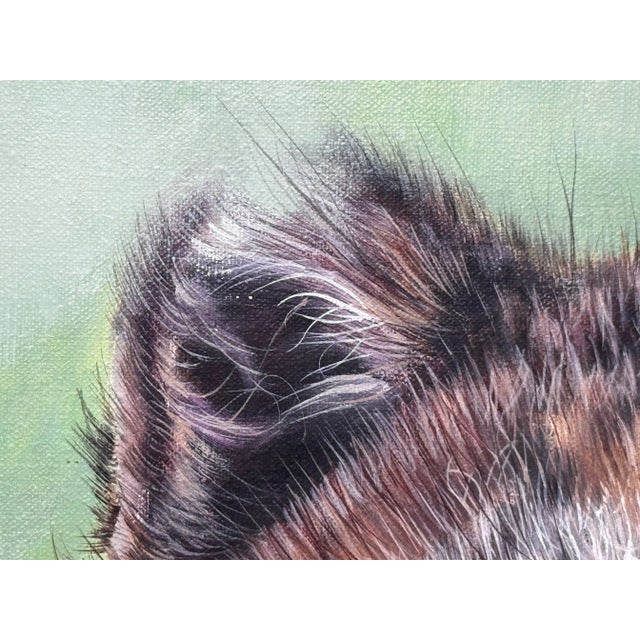 Realism Cheetah Cub Oil Portrait on Canvas Signed by Pip McGarry – Framed British Wildlife Portrait Art For Sale - Image 3 of 12