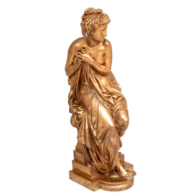 Auguste Carrier "Bathing Venus" Gilt Bronze For Sale - Image 4 of 5