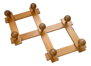 Pine Wall Coat Rack, 1980
