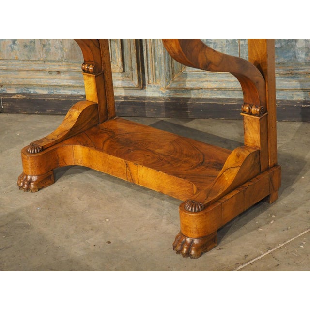 Charming Circa 1825 French Restauration Period Console in Walnut and Burl Walnut For Sale - Image 17 of 17