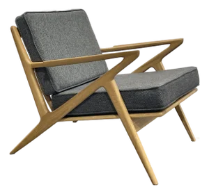 Mid Century Modern Oak Lounge Chair – Handcrafted Sculptural Armchair