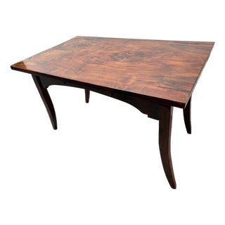 John Borden Claro Walnut + Walnut Burl Coffee Table For Sale