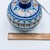 Vintage ItalianMid-Century Modern Vietri Italy D’Amore Blue Geometric Ceramic Vase Table Lamp For Sale - Image 4 of 7
