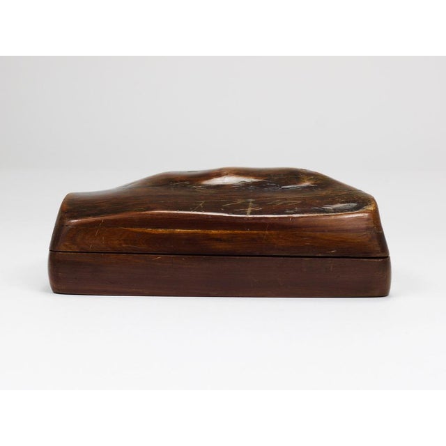 Hand-Carved Organic Wooden Box with Lid, France, 1950s For Sale - Image 3 of 18