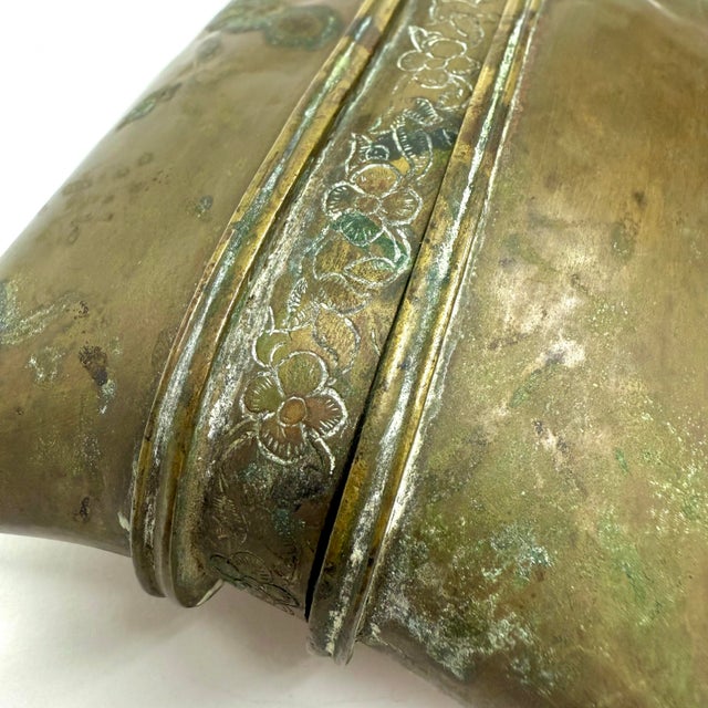 Metal Vintage Brass Pillow Purse Trinket Box For Sale - Image 7 of 10