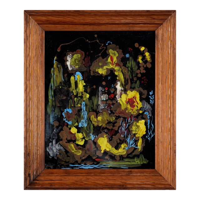 Coral Bouquet - Abstracted Underwater Scene in Acrylic on Masonite For Sale