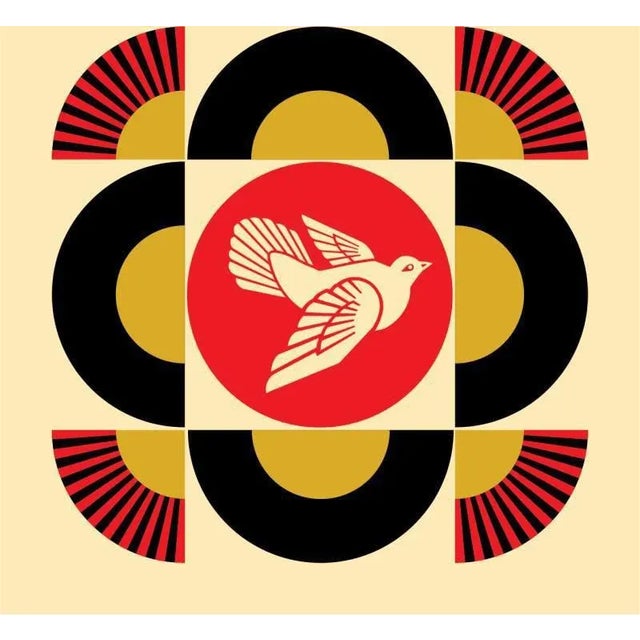 White Shepard Fairey (Obey), Dove Geometric White, Screenprint For Sale - Image 8 of 8