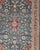 Measures: 6'10 x 9'10. Steel blue, antique Persian Tabriz rug with flowers and medallion. Keivan Woven Arts / rug 18-0702,...