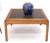 Brown Square Oiled Walnut Faux Slate Top Coffee Table For Sale - Image 8 of 10