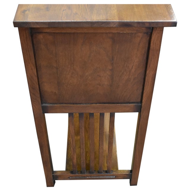 Mission Solid Oak Buffet / Console Table - Walnut - 52" For Sale - Image 9 of 9