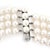Contemporary 14k White Gold - 4 Strand Pearls Wide Bracelet For Sale - Image 3 of 4