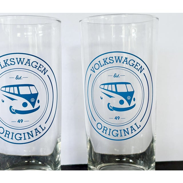 Set of 2 Vintage Volkswagen Original ETS 49 Drinking Glasses Celebrate retro style with this rare pair of tall drinking...