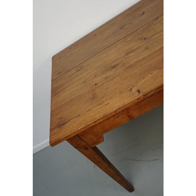 Late 19th Century French Rustic Oak Farmhouse Dining Table For Sale - Image 10 of 18