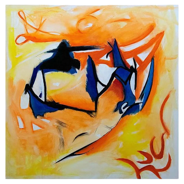 Giorgio Lo Fermo, The Blue Hand, Oil on Canvas, 2020 For Sale