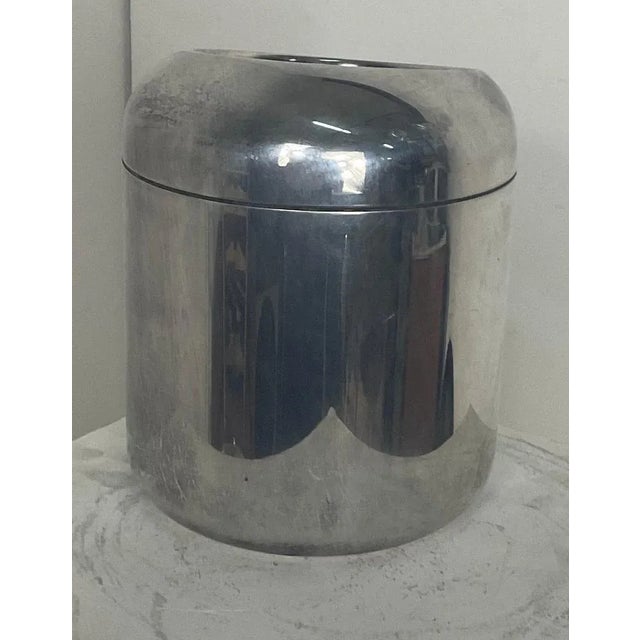 Gray Vintage Ice Bucket in Metal from Cristofle, 1970 For Sale - Image 8 of 12
