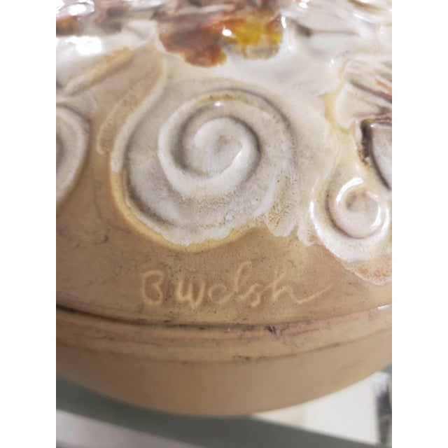 1973 Pacific Stoneware Lidded Casserole Ram Bowl, Signed Bennett Welsh, Made in Usa For Sale - Image 9 of 9