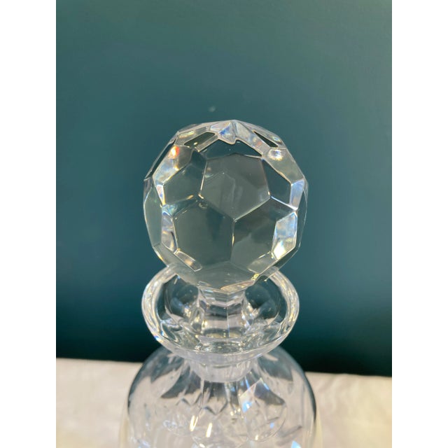 Vintage Cut Crystal Decanter With Faceted Stopper For Sale - Image 4 of 8