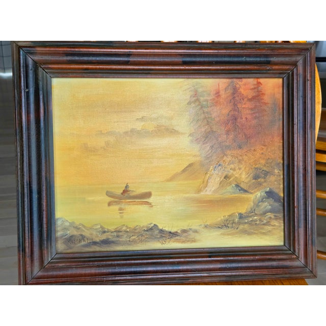 Carol Kimball Original Oil Painting Vintage Landscape Framed 21x17 For Sale - Image 10 of 10