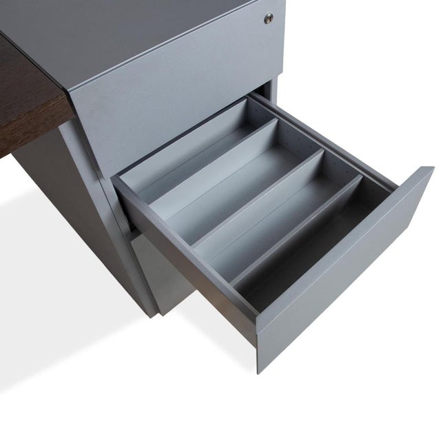 Modern Wooden White Black Desk from Walter Knoll For Sale - Image 3 of 12