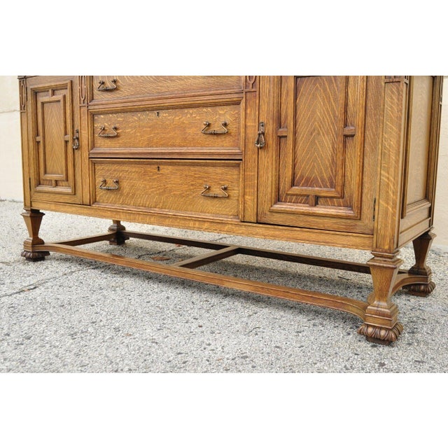 Antique Mission Oak Arts & Crafts Sideboard Buffet by Grand Rapids