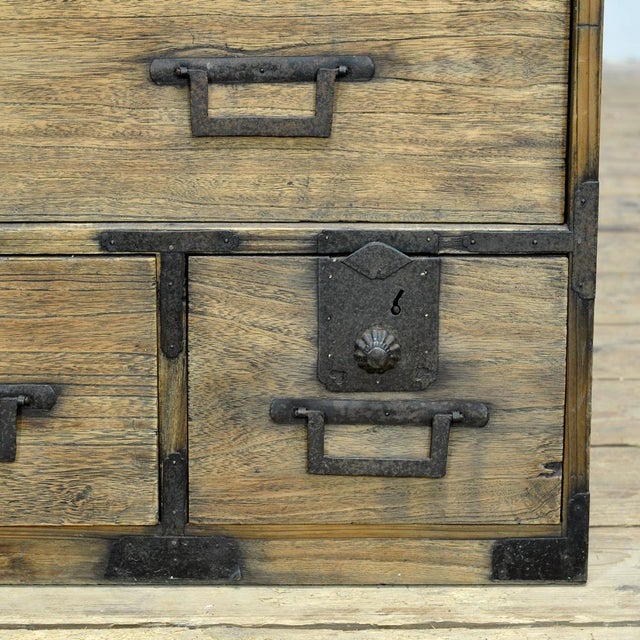 Japanese Tansu Chest of Drawers, 1870 For Sale - Image 13 of 15