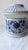 Blue Asian- Chinoiserie Floral Body Paired With a Striped Pagoda Roof Lid Canister For Sale - Image 8 of 9