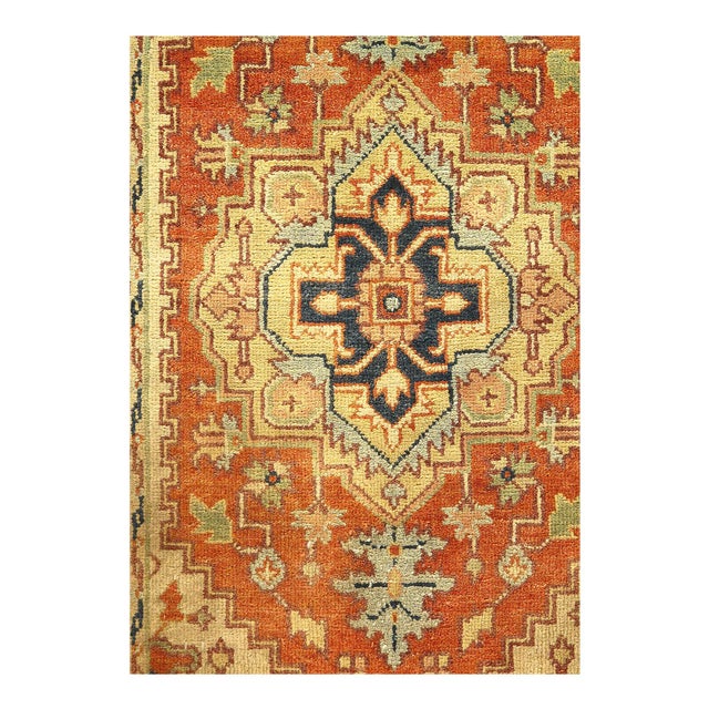 Serapi design rug. Handmade Hand-knotted in fine lambswool. Lamb's Wool on a Cotton Foundation Vegetable Dyed Hand-Spun...