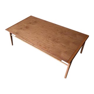 Custom Mid Century Drexel Style Walnut Coffee Table For Sale