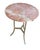 Cedric Hartman Vintage Pink Marble and Brass Tripod Side Table in the Style of Cedric Hartman Mid Century Modern Gueridon For Sale - Image 4 of 11