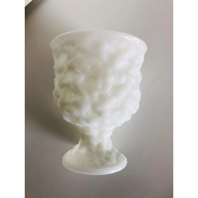 Midcentury e.o. Brody Milk Glass Pedestal Flower Vase / Urn For Sale - Image 4 of 6