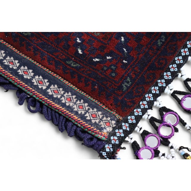 Vintage Afghan Nomad Rug Seat Cushion Cover, 1970s For Sale - Image 16 of 18