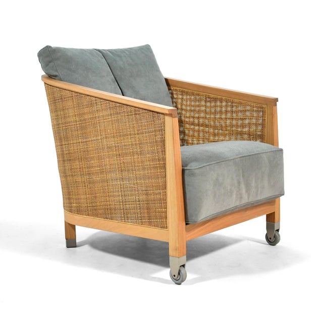 Brown Pair of Flexform "Mozart" Lounge Chairs & Ottomans/Tables For Sale - Image 8 of 12