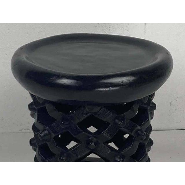 Black Handcrafted Bamileke Coffee Tables Bedside Handmade Coffee Table Stool For Sale - Image 6 of 6