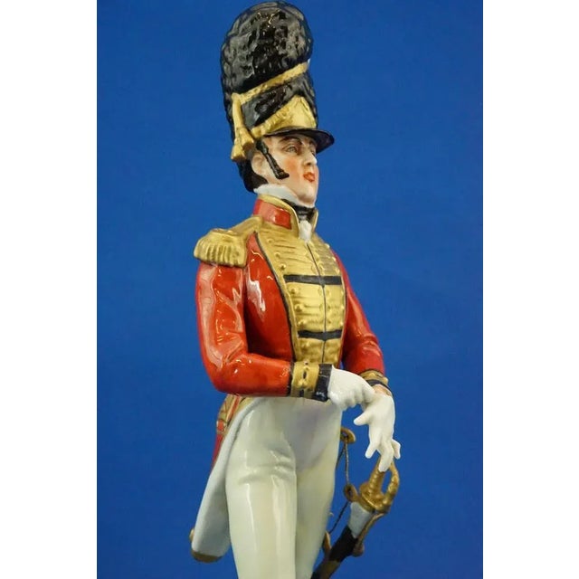 Porcelain Sculpture of Napoleonic Soldier from Capodimonte Manufacture For Sale - Image 11 of 18