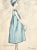 This is a 1958 French Mid-Century fashion print by the iconic Hubert de Givenchy. It originally appeared in a French...