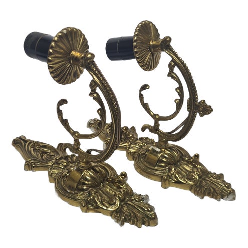 Rococco Style Sconces, Poland, 1970s, Set of 2 For Sale