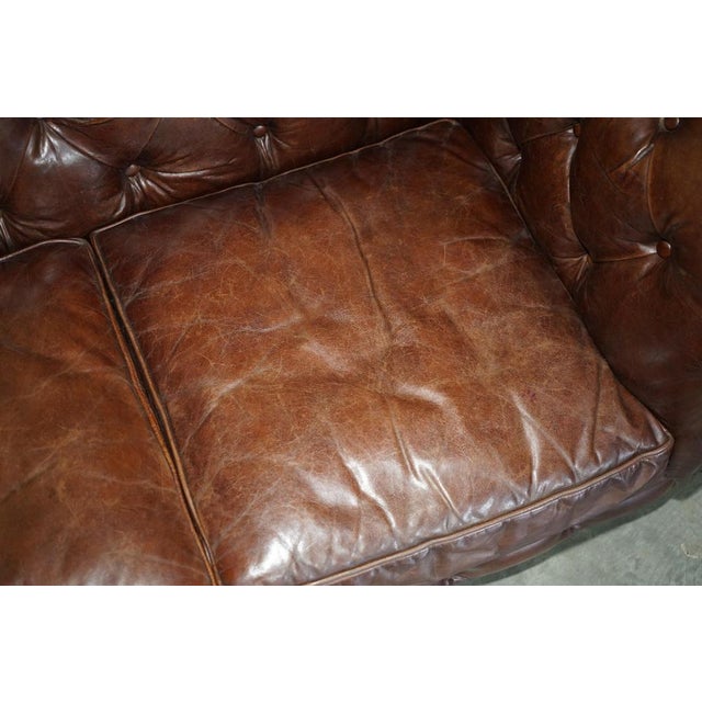 Vintage Heritage Chesterfield Sofa in Brown Leather from Halo For Sale - Image 13 of 18