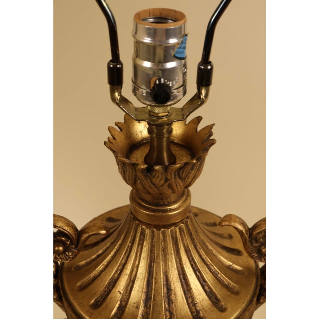 Mid 20th Century Neoclassical Empire Style Urn Table Lamps - Pair For Sale - Image 9 of 12