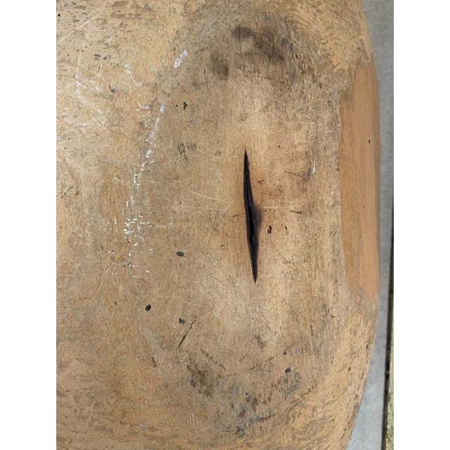 Rustic Antique Wooden Dough Bowl Rustic Folk Art For Sale - Image 3 of 5