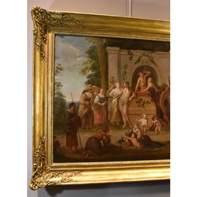 Jean Jacques Spoede, Triumph of Bacchus, 1730, Oil on Canvas, Framed For Sale - Image 9 of 15