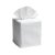 Pewter Octopus Tissue Box Cover in White Linen & Cotton, Embroidered For Sale - Image 4 of 6