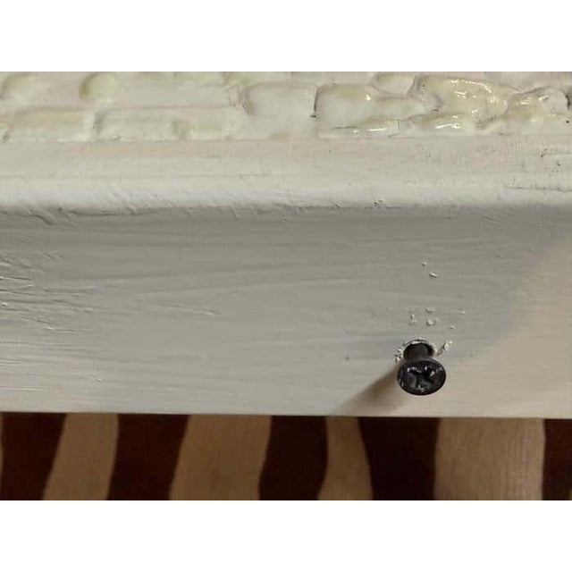 1990s Modern Narrow Textured Plaster Console Table in the Style of Karl Springer For Sale - Image 5 of 5