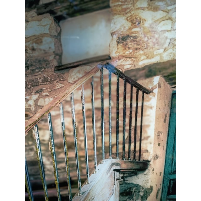 Oversized Metal Wall Art - Rustic Stone Staircase & Red Carpet (32" X 48") For Sale In Detroit - Image 6 of 8