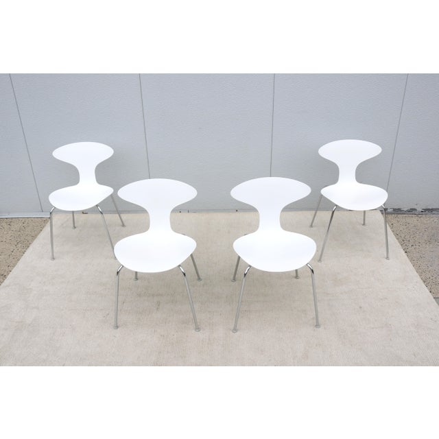 Mid-Century Modern Modern Ross Lovegrove for Bernhardt Design Orbit Stacking Dining Chairs Set of 4 For Sale - Image 3 of 18