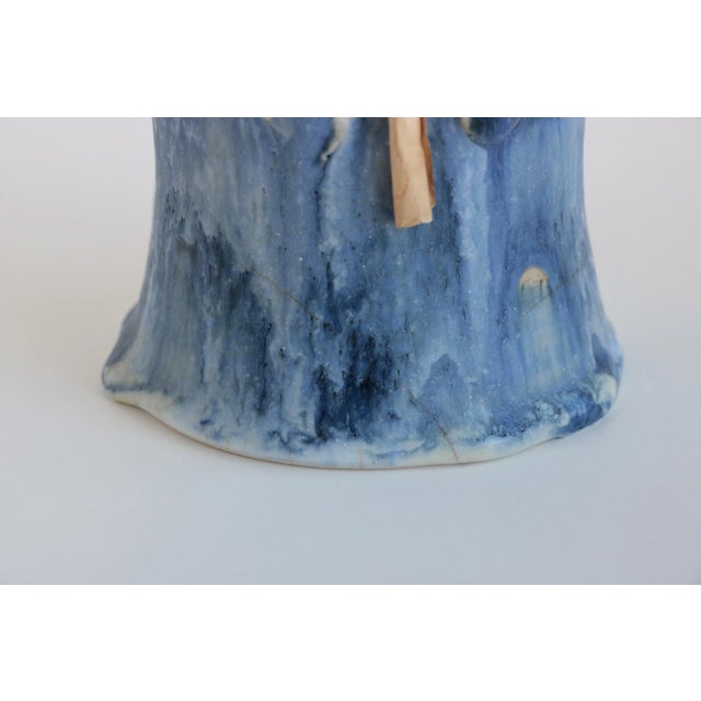 Blue Scandinavian Modern Pottery Graduate Figure For Sale - Image 8 of 9