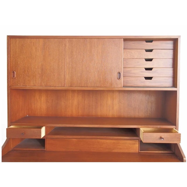 Brown Large Danish Mid-Century Modern Teak Cabinet, 1960s For Sale - Image 8 of 11