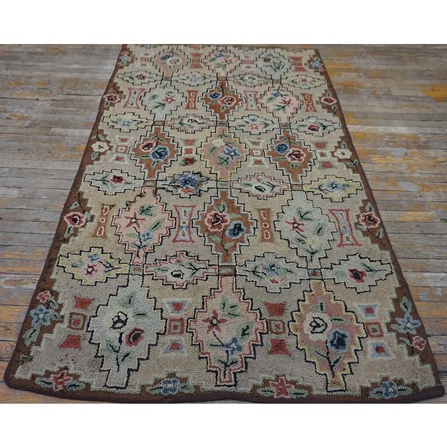 1930s American Hooked Rug ( 4' x 6'10" - 122 x 208 ) General Rug Type: North & South American Specific Rug Type: American...
