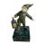 Art Deco Period Bronze Dutch Boy Holding Lantern For Sale - Image 4 of 4