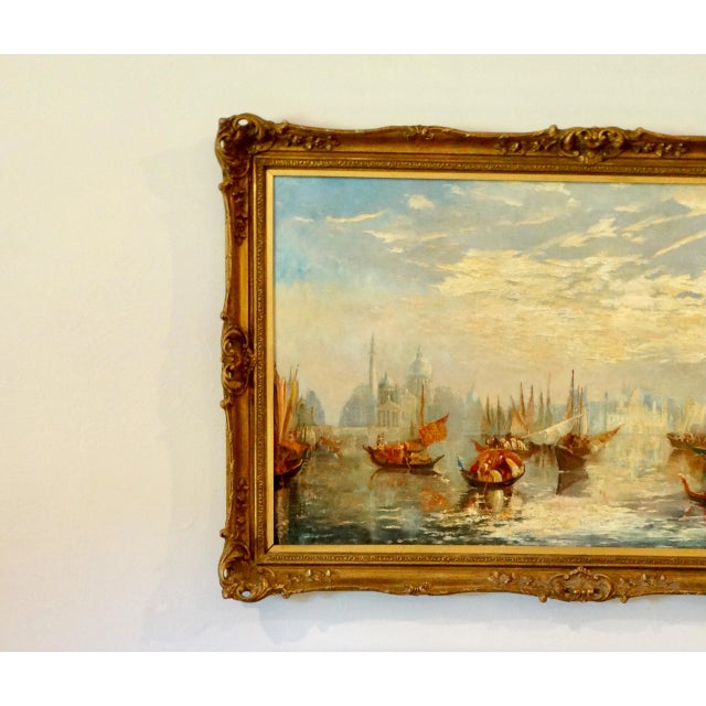 Figurative Antique Oil Painting Venice Francis Moltino (1818 - 1874) Listed Artist For Sale - Image 3 of 11
